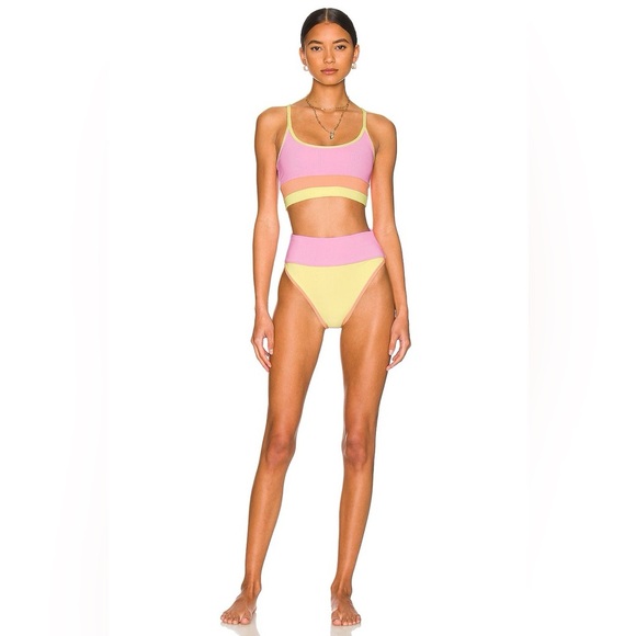 New! SET Beach Riot Eva Emmy Bikini Fruity Colorblock Bikini 31105 - Picture 3 of 12